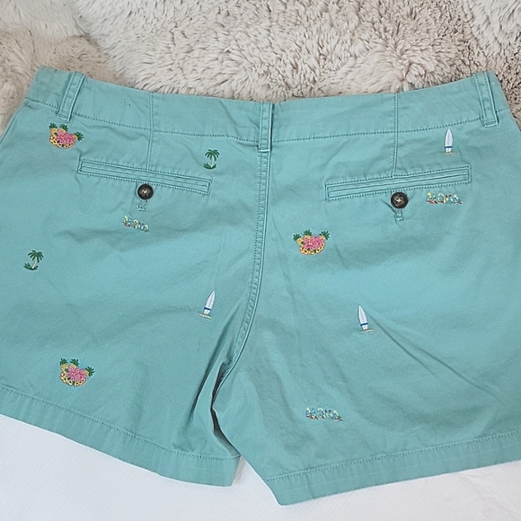 Polo Ralph Lauren sz12 Tiki Green Aloha Embroidered Shorts BinU - Picture 5 of 8